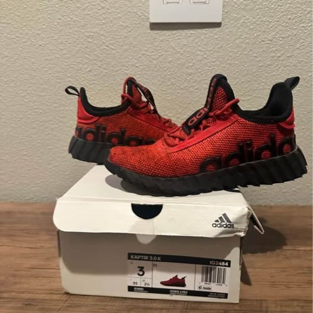 Adidas Kaptir 3.0 K Kids Running Shoes Size 3